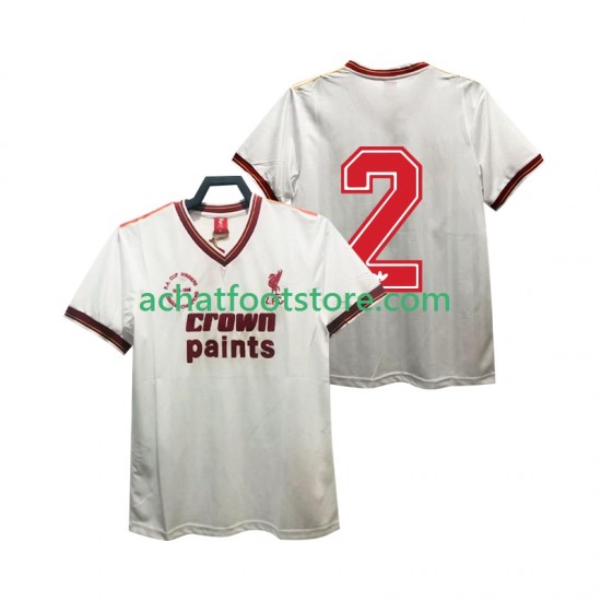 Maillot Liverpool 2 Rétro Extérieur Tenue pour Homme 1985 1986 Manche Courte