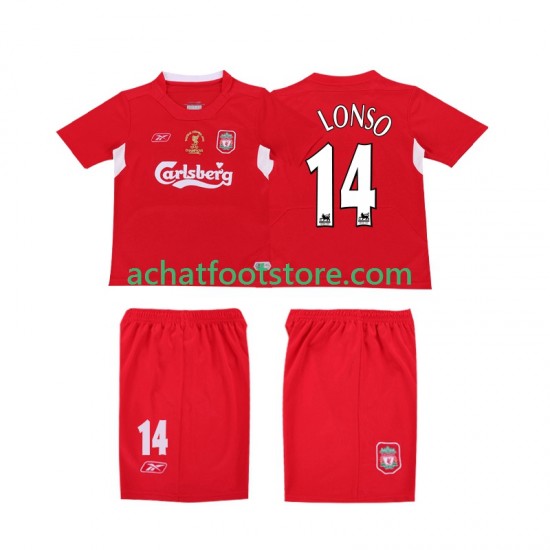 Maillot Liverpool ALONSO 14 LWP Rétro Domicile Tenue pour Homme 1999 1998 Manche Courte