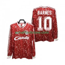 Maillot Liverpool BARNES 10 Rétro Domicile Tenue pour Homme 1989 1991 Manche Longue