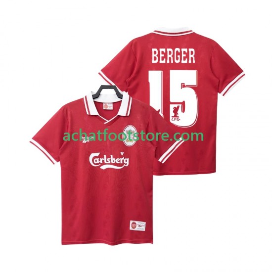 Maillot Liverpool BERGER 15 Rétro Domicile Tenue pour Homme 1996 1988 Manche Courte