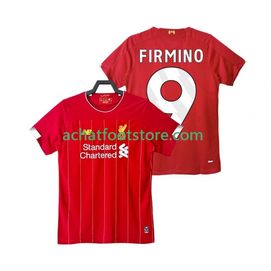 Maillot Liverpool FIRMINO 9 Rétro Domicile Tenue pour Homme 2019 2020 Manche Courte