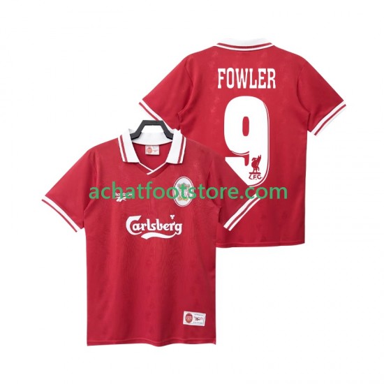 Maillot Liverpool FOWLER 9 Rétro Domicile Tenue pour Homme 1996 1988 Manche Courte