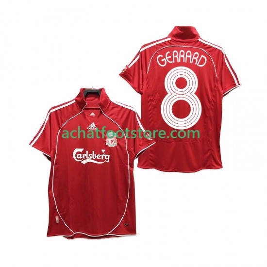 Maillot Liverpool GERRARD 8 Rétro Domicile Tenue pour Homme 2006 2008 Manche Courte