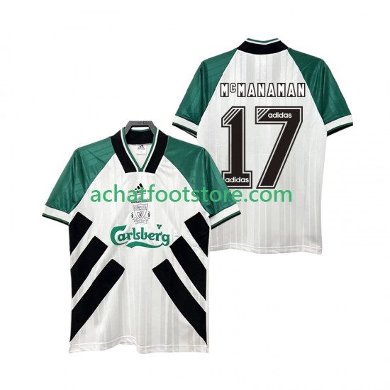 Maillot Liverpool MCMANAMAN 17 Rétro Extérieur Tenue pour Homme 1993 1995 Manche Courte