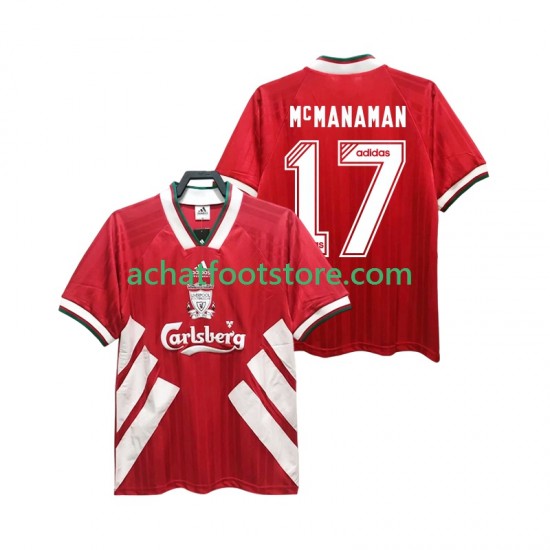 Maillot Liverpool MCMANAMAN 17 Rétro Domicile Tenue pour Homme 1993 1995 Manche Courte