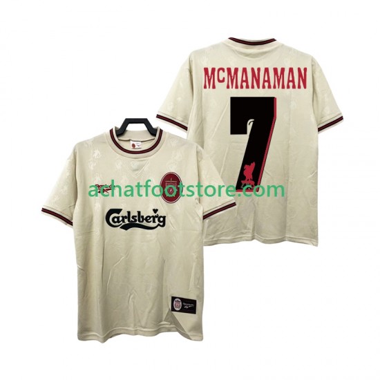 Maillot Liverpool MCMANAMAN 7 Rétro Extérieur Tenue pour Homme 1996 2004 Manche Courte