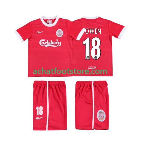 Maillot Liverpool OWEN 18 LWP Rétro Domicile Tenue pour Enfant 2004 1988 Manche Courte