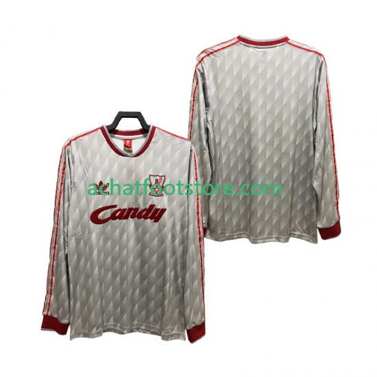Maillot Liverpool Rétro Extérieur Tenue pour Homme 1989 1991 Manche Longue