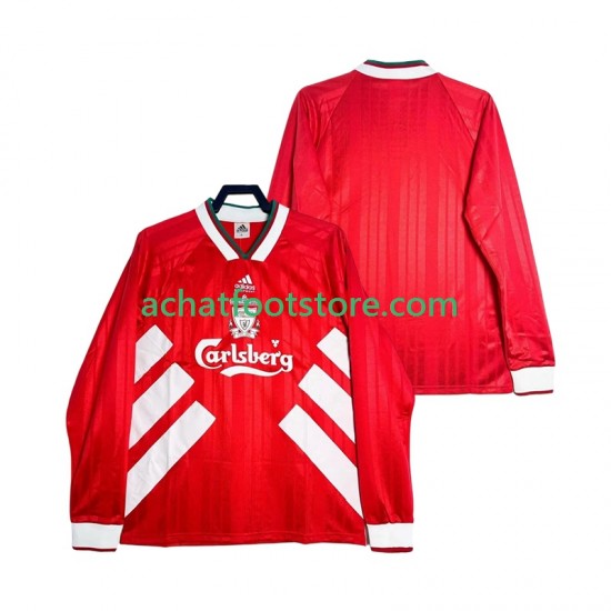 Maillot Liverpool Rétro Domicile Tenue pour Homme 1993 1995 Manche Longue