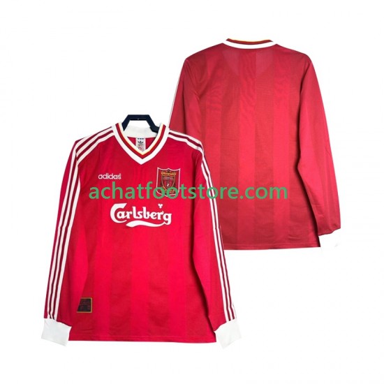 Maillot Liverpool Rétro Domicile Tenue pour Homme 1995 1996 Manche Longue