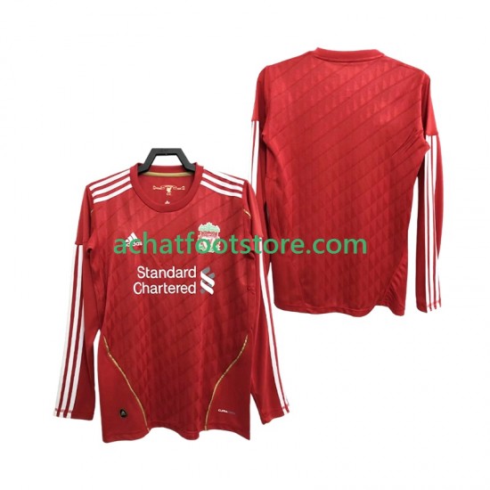 Maillot Liverpool Rétro Domicile Tenue pour Homme 2010 2012 Manche Longue