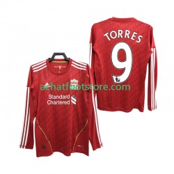Maillot Liverpool Torres 9 Rétro Domicile Tenue pour Homme 2010 2012 Manche Longue