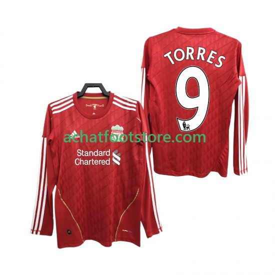 Maillot Liverpool Torres 9 Rétro Domicile Tenue pour Homme 2010 2012 Manche Longue