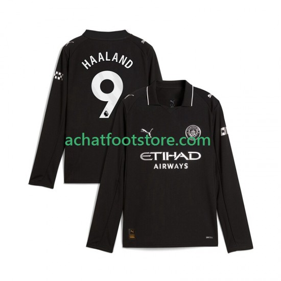 Maillot Manchester City Erling Haaland 9 Extérieur Tenue pour Homme 2025-2026 Manche Longue