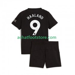 Maillot Manchester City Erling Haaland 9 Extérieur Tenue pour Enfant 2025-2026 Manche Courte