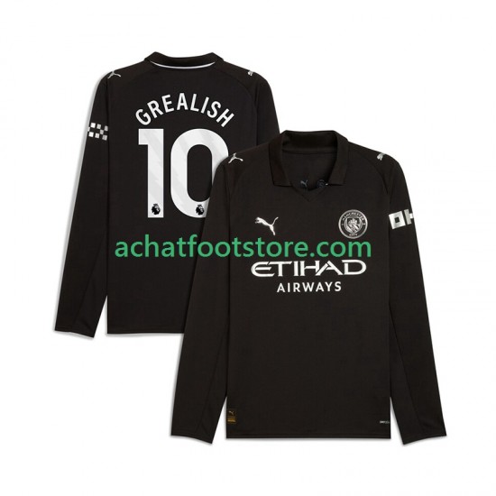 Maillot Manchester City Jack Grealish 10 Extérieur Tenue pour Homme 2025-2026 Manche Longue