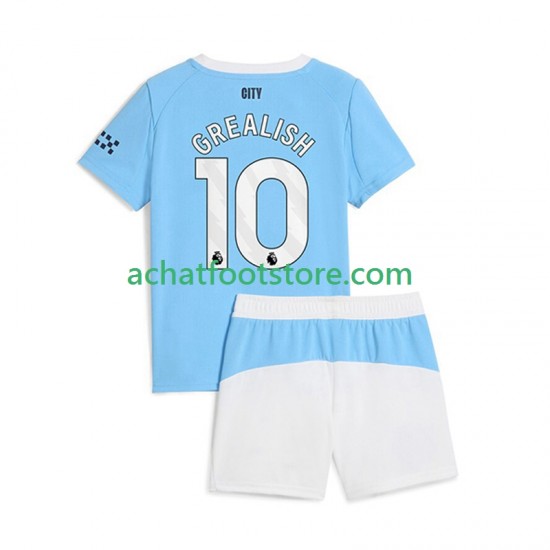 Maillot Manchester City Jack Grealish 10 Domicile Tenue pour Enfant 2025-2026 Manche Courte