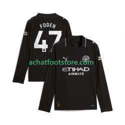 Maillot Manchester City Phil Foden 47 Extérieur Tenue pour Homme 2025-2026 Manche Longue