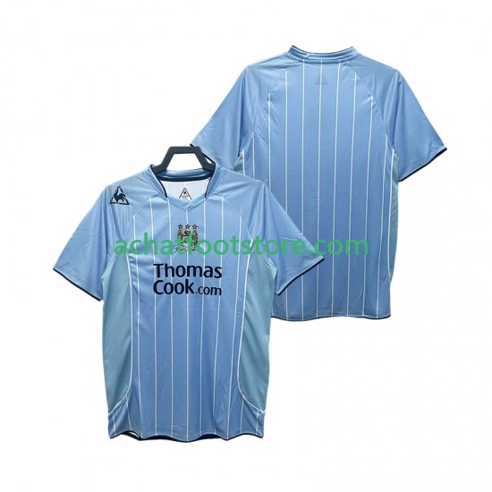 Maillot Manchester City Rétro Domicile Tenue pour Homme 2007 2008 Manche Courte