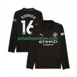 Maillot Manchester City Rodrigo Hernandez 16 Extérieur Tenue pour Homme 2025-2026 Manche Longue