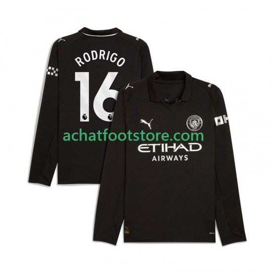 Maillot Manchester City Rodrigo Hernandez 16 Extérieur Tenue pour Homme 2025-2026 Manche Longue