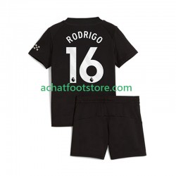 Maillot Manchester City Rodrigo Hernandez 16 Extérieur Tenue pour Enfant 2025-2026 Manche Courte