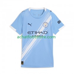 Maillot Manchester City Domicile Tenue pour Femme 2025-2026 Manche Courte