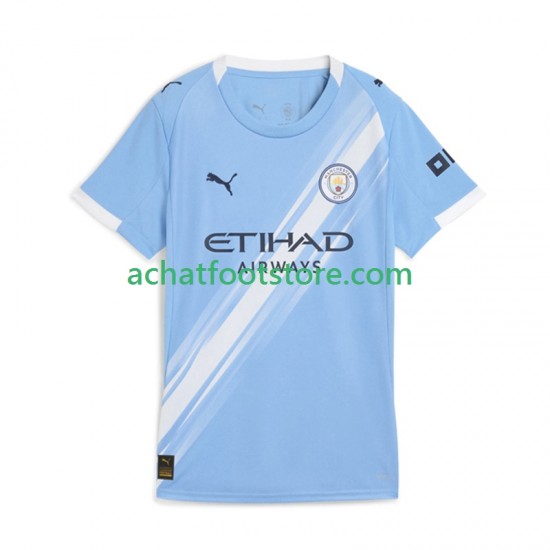 Maillot Manchester City Domicile Tenue pour Femme 2025-2026 Manche Courte