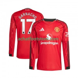 Maillot Manchester United Alejandro Garnacho 17 Domicile Tenue pour Homme 2025-2026 Manche Longue