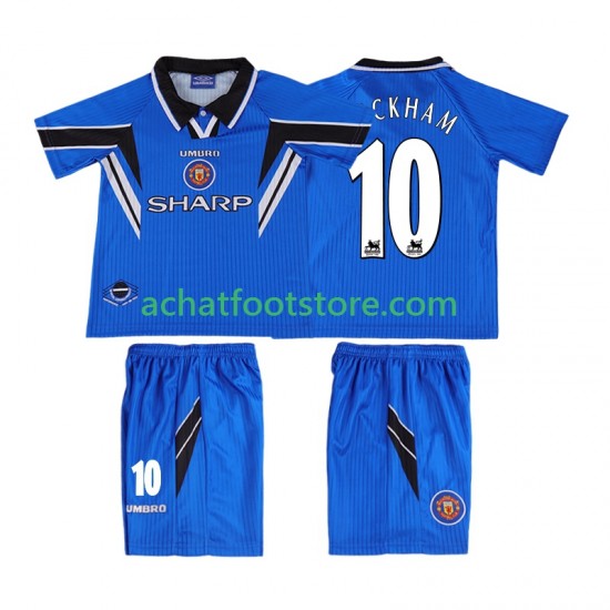 Maillot Manchester United BECKHAM 10 Rétro 3ème Tenue pour Enfant 1996 1988 Manche Courte