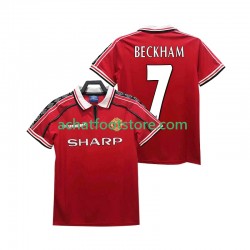 Maillot Manchester United BECKHAM 7 Rétro Domicile Tenue pour Homme 1988 2002 Manche Courte