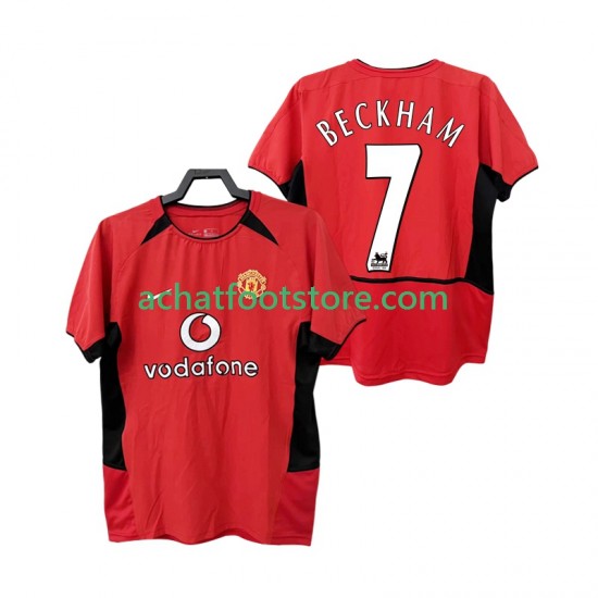 Maillot Manchester United BECKHAM 7 Rétro Domicile Tenue pour Homme 2010 1999 Manche Courte