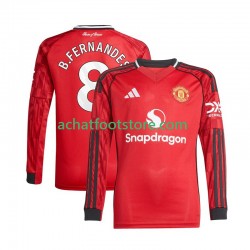 Maillot Manchester United Bruno Fernandes 8 Domicile Tenue pour Homme 2025-2026 Manche Longue