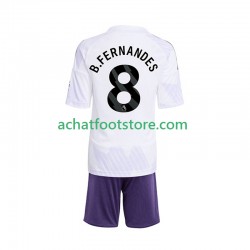 Maillot Manchester United Bruno Fernandes 8 Extérieur Tenue pour Enfant 2025-2026 Manche Courte