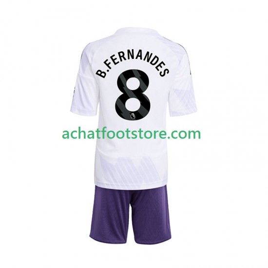 Maillot Manchester United Bruno Fernandes 8 Extérieur Tenue pour Enfant 2025-2026 Manche Courte