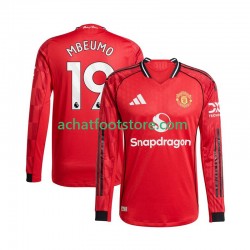 Maillot Manchester United Bryan Mbeumo 19 Domicile Tenue pour Homme 2025-2026 Manche Longue