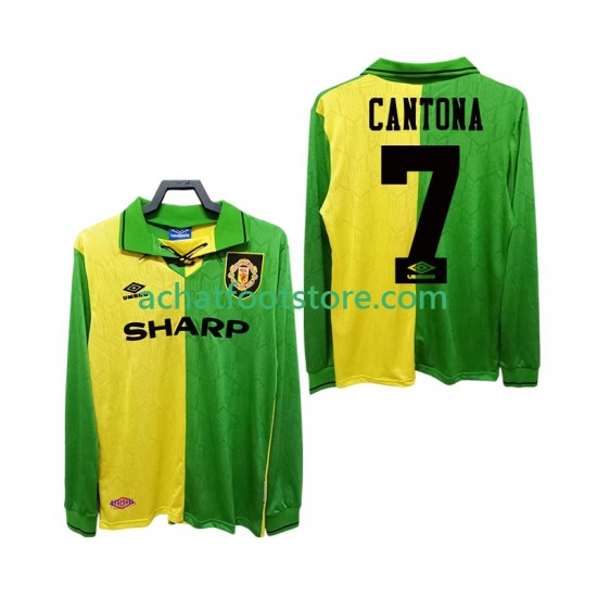 Maillot Manchester United CANTONA 7 Rétro Extérieur Tenue pour Homme 1992 1994 Manche Longue