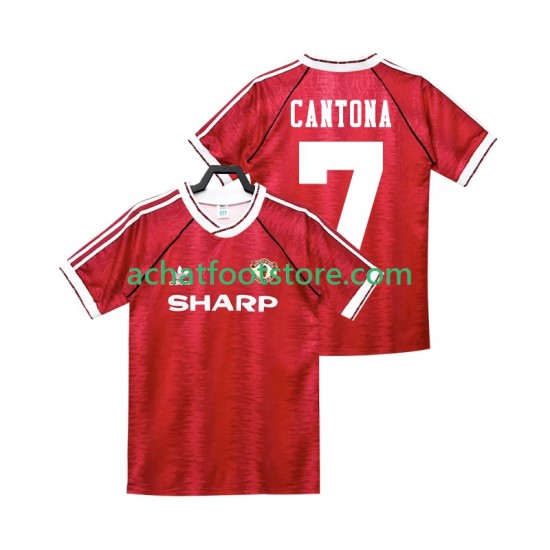 Maillot Manchester United CANTONA 7 Rétro Domicile Tenue pour Homme 1990 1992 Manche Courte