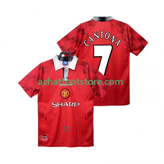 Maillot Manchester United CANTONA 7 Rétro Domicile Tenue pour Homme 1996 2004 Manche Courte