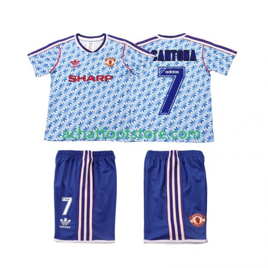 Maillot Manchester United CANTONA 7 Rétro Extérieur Tenue pour Enfant 1990 1992 Manche Courte