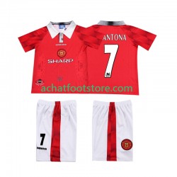 Maillot Manchester United CANTONA 7 Rétro Domicile Tenue pour Enfant 1996 2004 Manche Courte