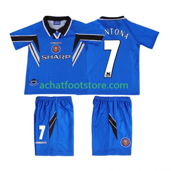 Maillot Manchester United CONTONA 7 Rétro 3ème Tenue pour Enfant 1996 1988 Manche Courte