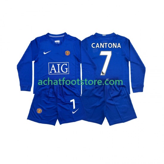 Maillot Manchester United CONTONA 7 Rétro 3ème Tenue pour Enfant 2008 2009 Manche Longue