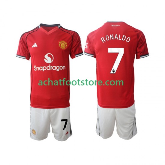 Maillot Manchester United Cristiano Ronaldo 7 Domicile Tenue pour Enfant 2025-2026 Manche Courte