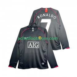 Maillot Manchester United Critstiano Ronaldo 7 Rétro Extérieur Tenue pour Homme 2007 2008 Manche Longue