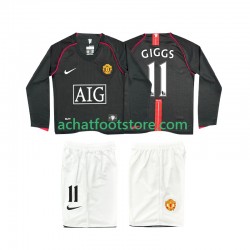 Maillot Manchester United GIGGS 11 Rétro Extérieur Tenue pour Enfant 2007 2008 Manche Longue