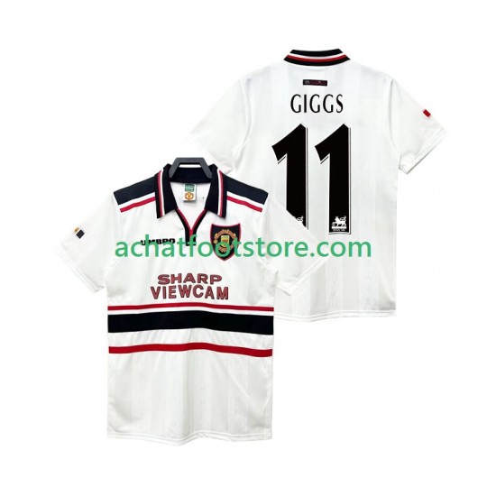 Maillot Manchester United GIGGS 11 Rétro Extérieur Tenue pour Homme 1988 2002 Manche Courte