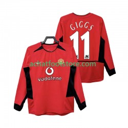 Maillot Manchester United GIGGS 11 Rétro Domicile Tenue pour Homme 2010 1999 Manche Longue