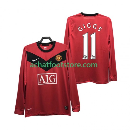 Maillot Manchester United GIGGS 11 Rétro Domicile Tenue pour Homme 2009 2010 Manche Longue