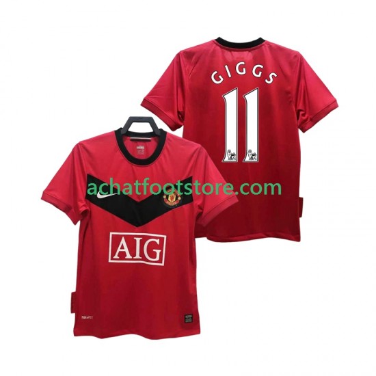 Maillot Manchester United GIGGS 11 Rétro Domicile Tenue pour Homme 2009 2010 Manche Courte
